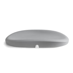 Hatch Grow changing pad in grey, closed view showing compact design