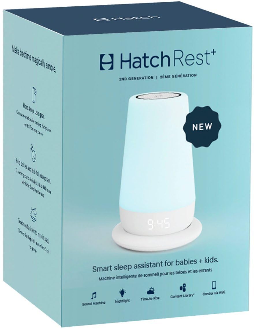 Hatch Rest+ app control enables remote setup of sleep routines.