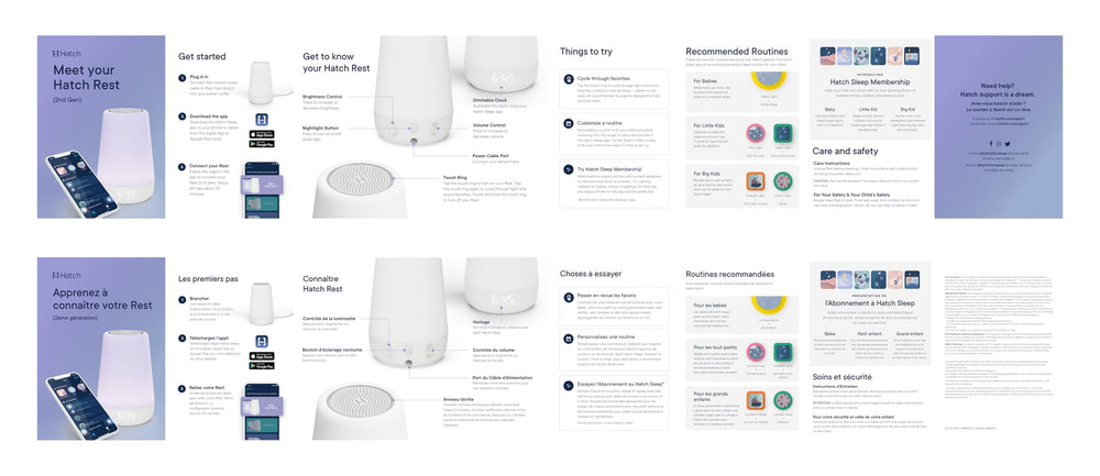 Hatch Rest Baby registry essential package shown in a tidy nursery setup