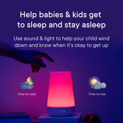 Hatch Rest Baby sleep trainer interface helps set consistent bedtimes