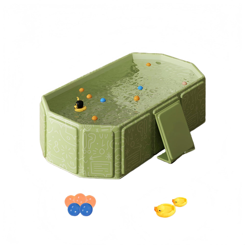 HatiLum foldable bathtub open with wide, stable base for kids' bath time