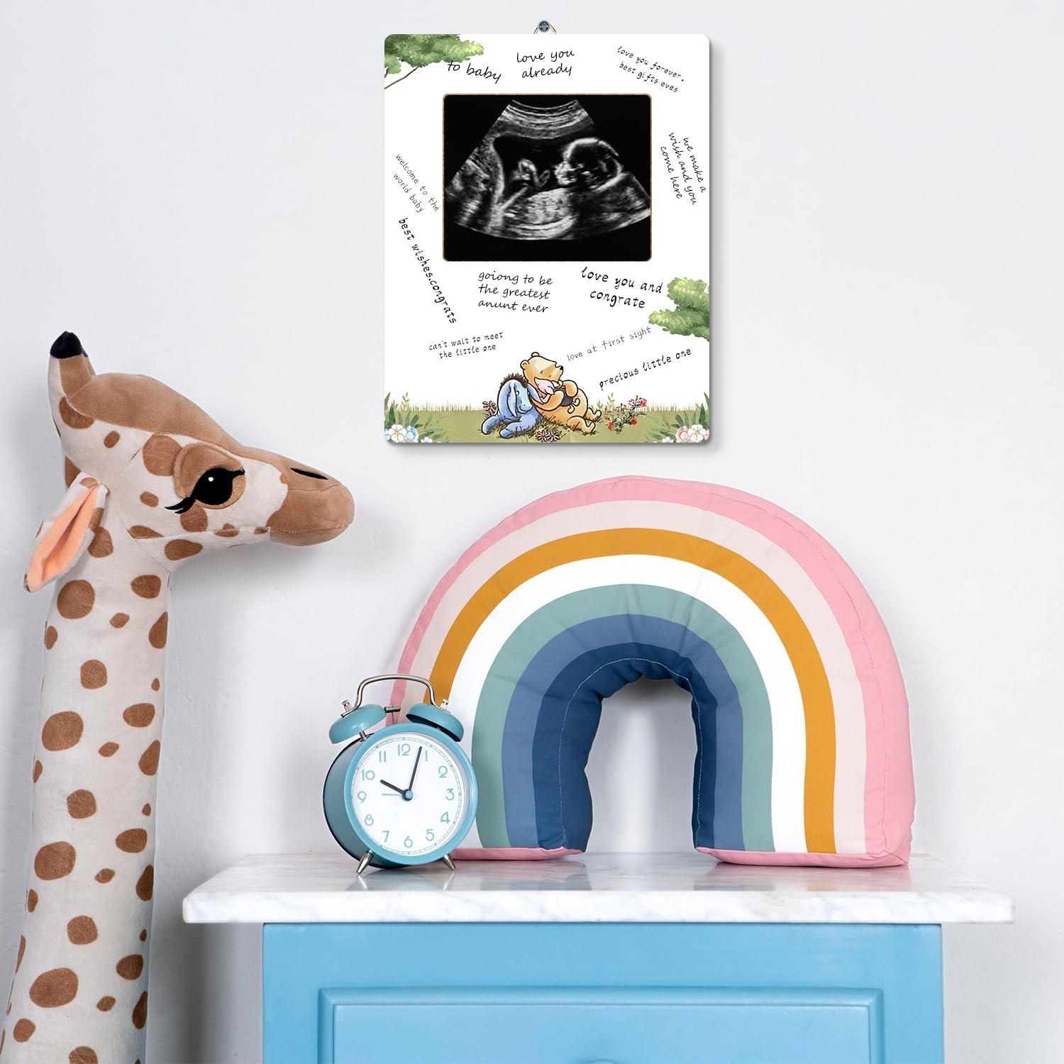 Hatzelou signed message photo frame for baby keepsakes