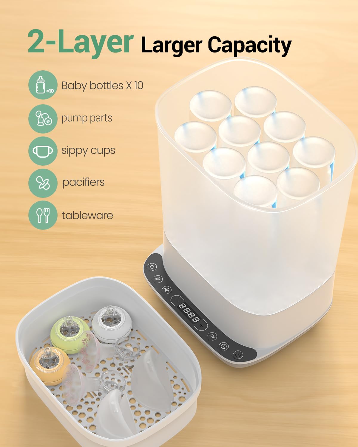 HAUTURE 30-minute turbo drying for faster bottle prep.