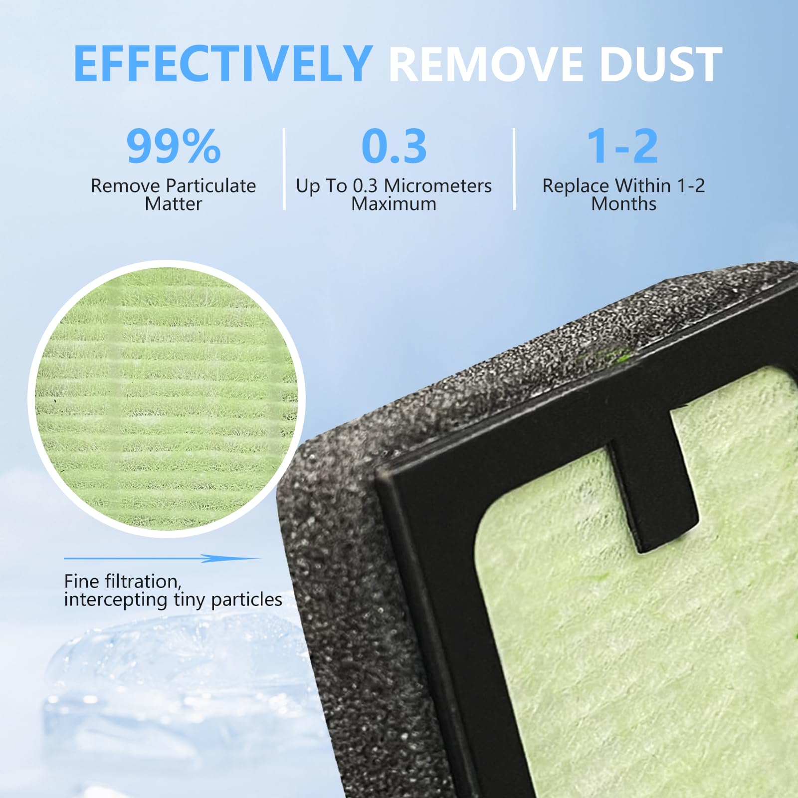 HAVANSIDY easy-install HEPA filter fits Baby Brezza without tools for quick replacements.