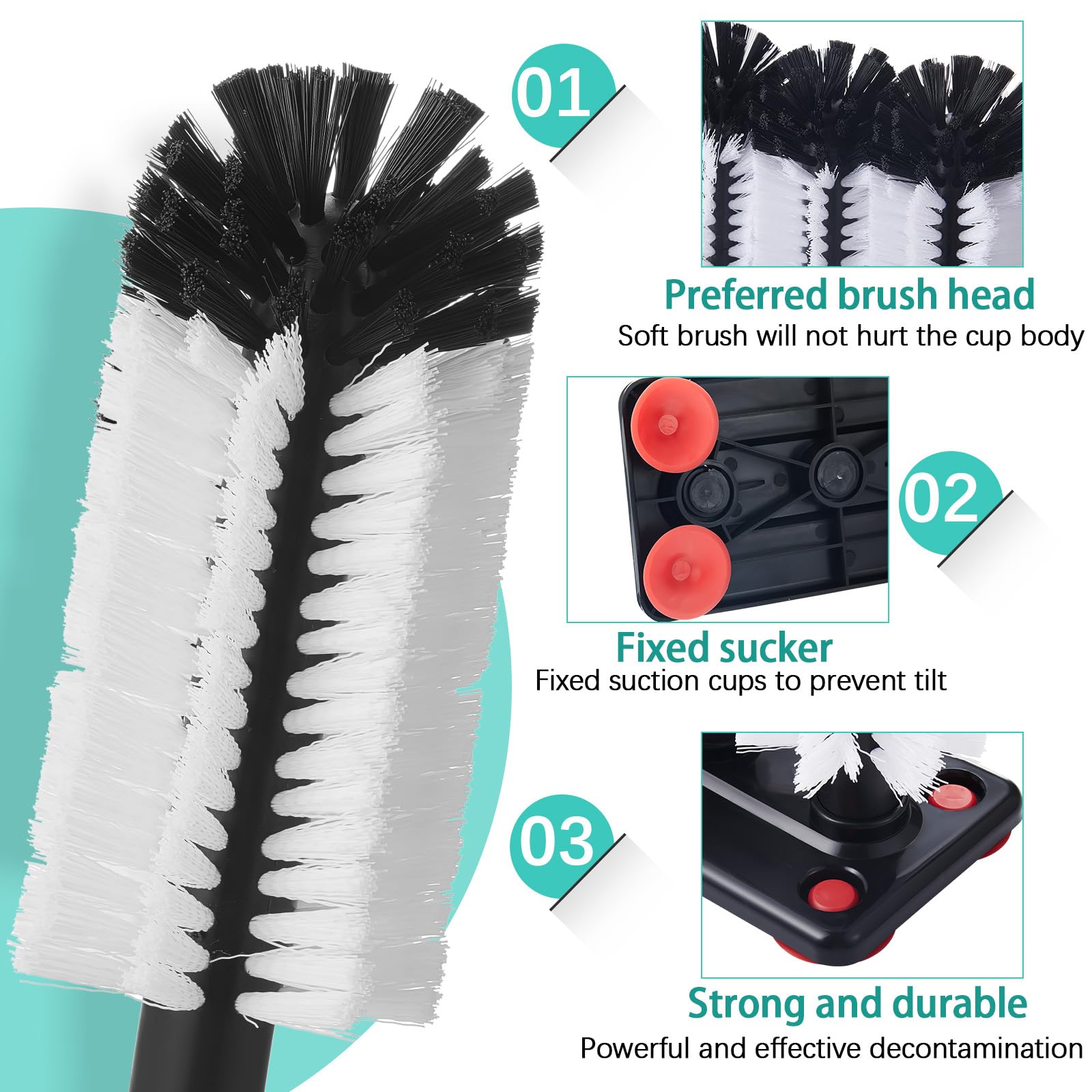 Havawish two-pack cup washer brushes ideal for fast bar cleanup