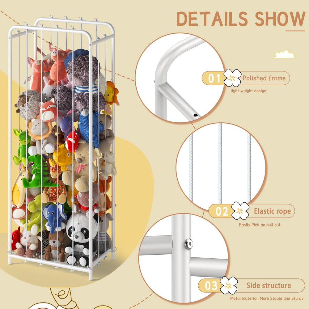 HAVEDAWN large-capacity plush toy holder holds 150+ items for easy cleanup.