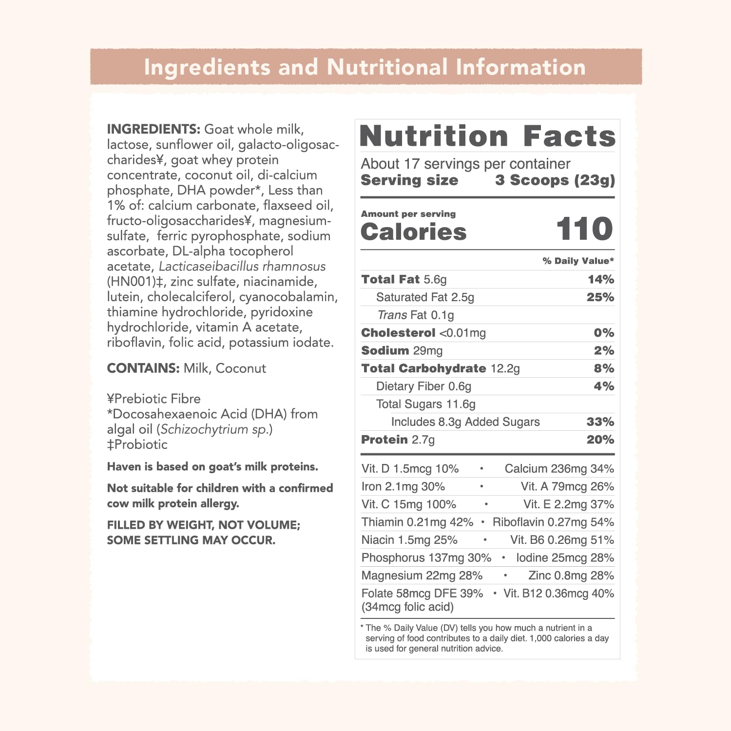 DHA and lutein emphasis on packaging supports daily nourishment.