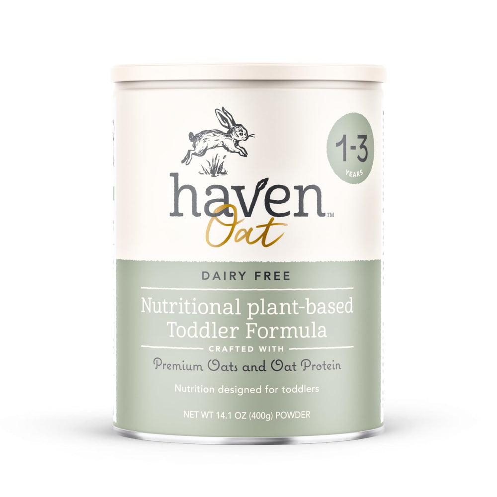 Haven Oat Toddler Formula front packaging showing a dairy-free option for toddlers