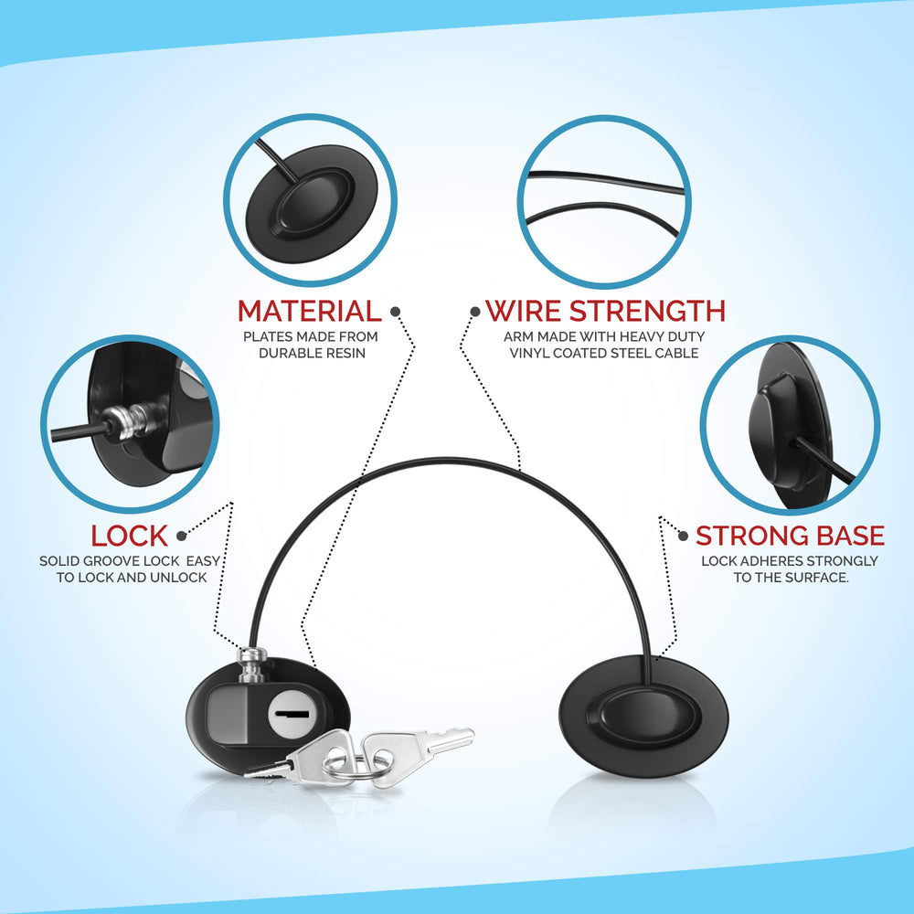 HAVENHAUSE freezer lock helps organize and guard frozen items.