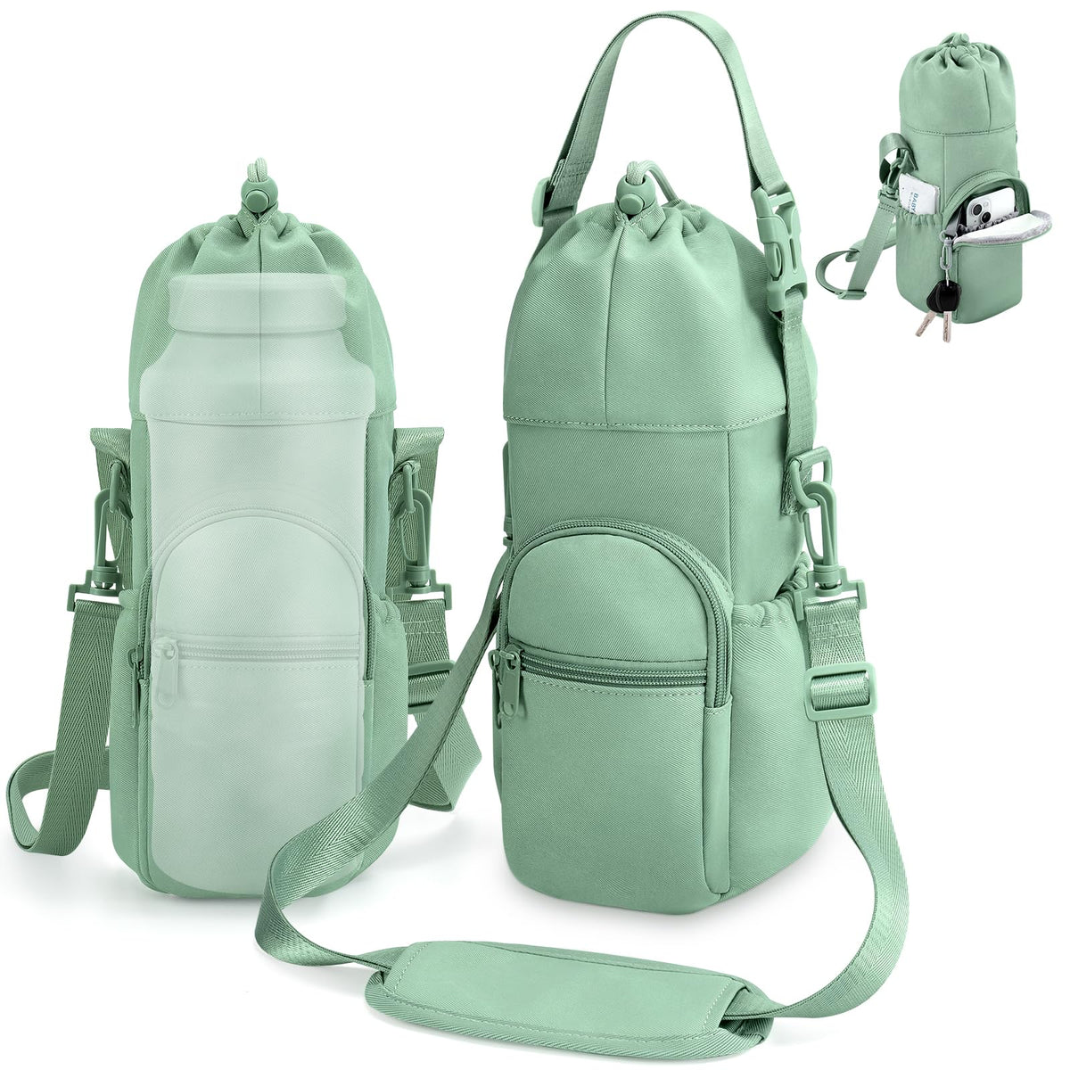 HavenMinds portable travel bag securely holds a 22oz breast milk cooler for on-the-go use.