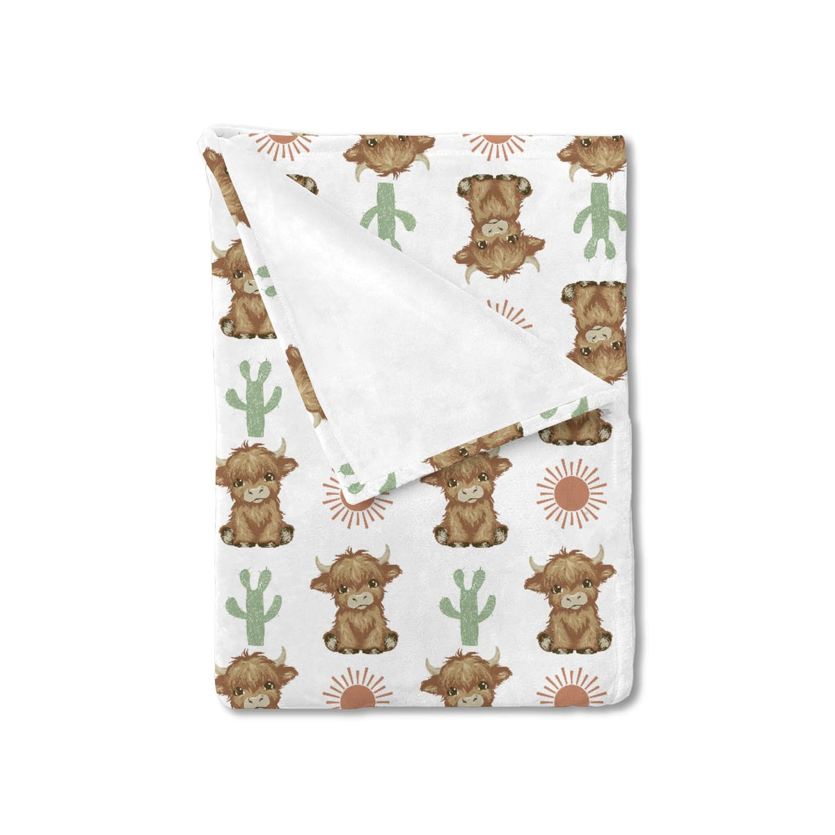 HawSkgFub boho Highland Cow blanket offering gentle newborn warmth for cribs and strollers