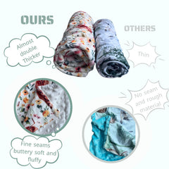 HawSkgFub blanket back micro fleece with raised dots keeps baby warm and secure