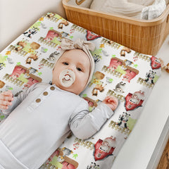 HawSkgFub easy-install elastic-band changing pad cover stays in place.