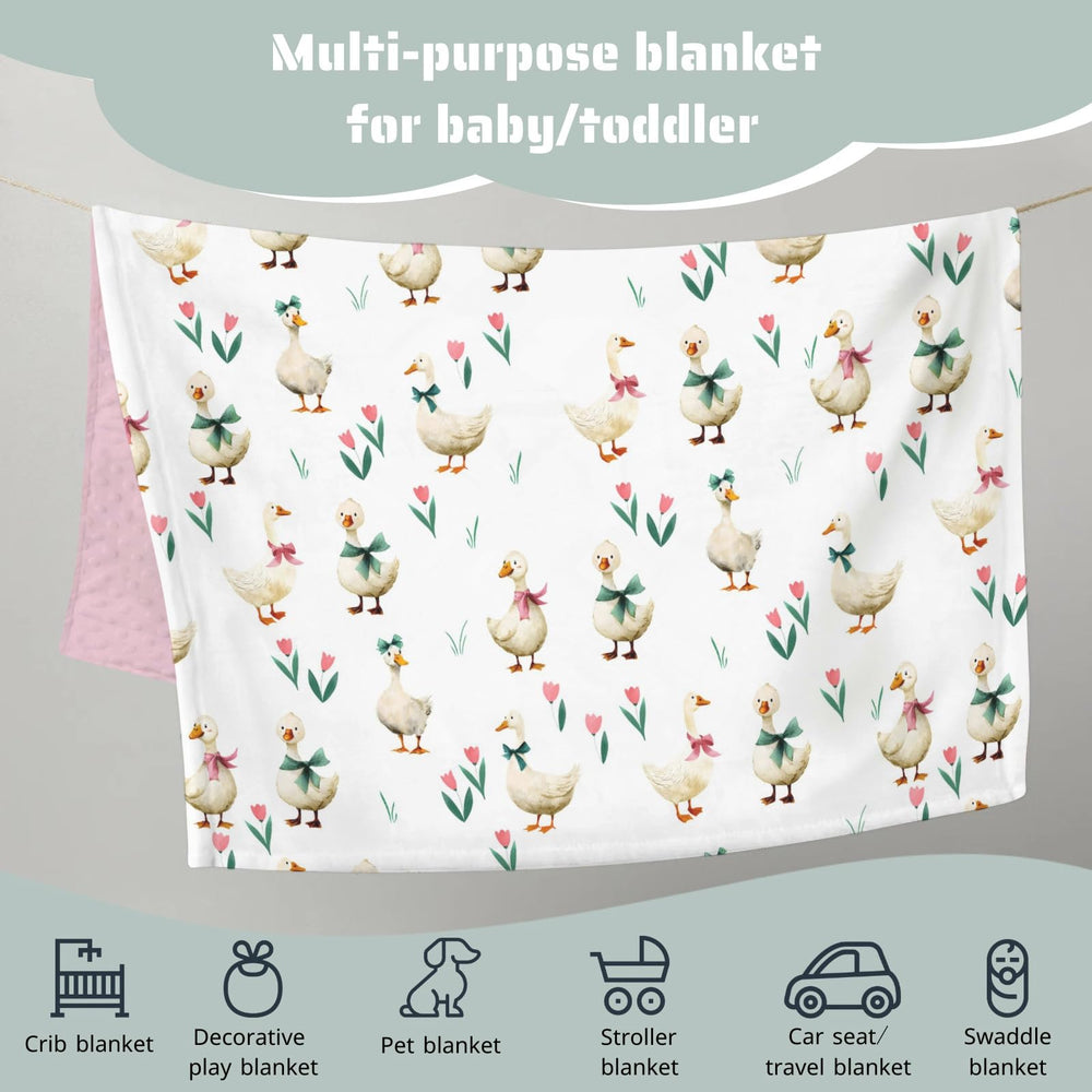 HawSkgFub Goose Pink Bow Ribbon nursery decor highlighting two-tone design