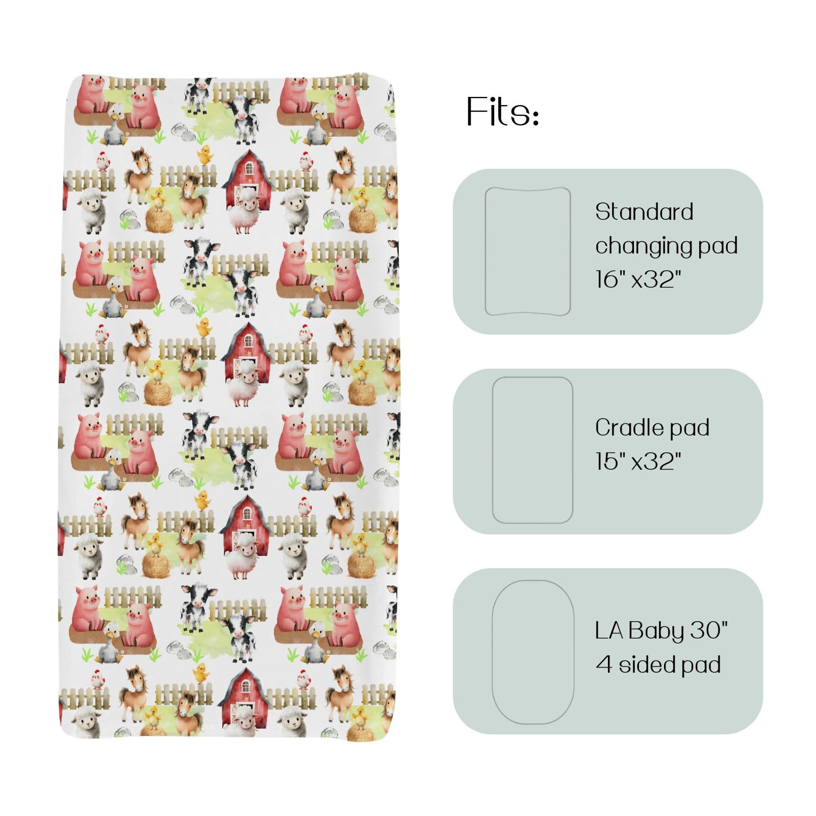 HawSkgFub soft-stretchy changing pad cover cushions baby during changes.