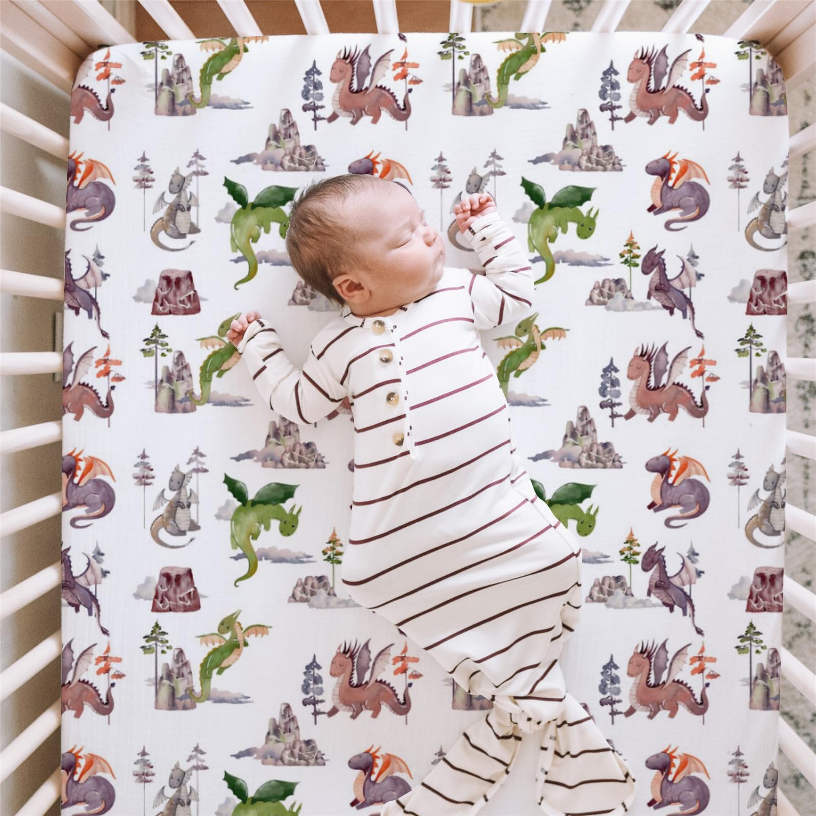 HawSkgFub crib sheet with thick elastic and deep pockets for secure coverage.