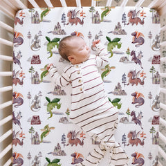 HawSkgFub crib sheet with thick elastic and deep pockets for secure coverage.