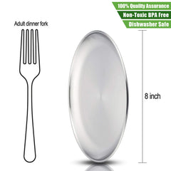 HaWare 18-8 stainless steel plate highlights rust resistance and easy cleaning.