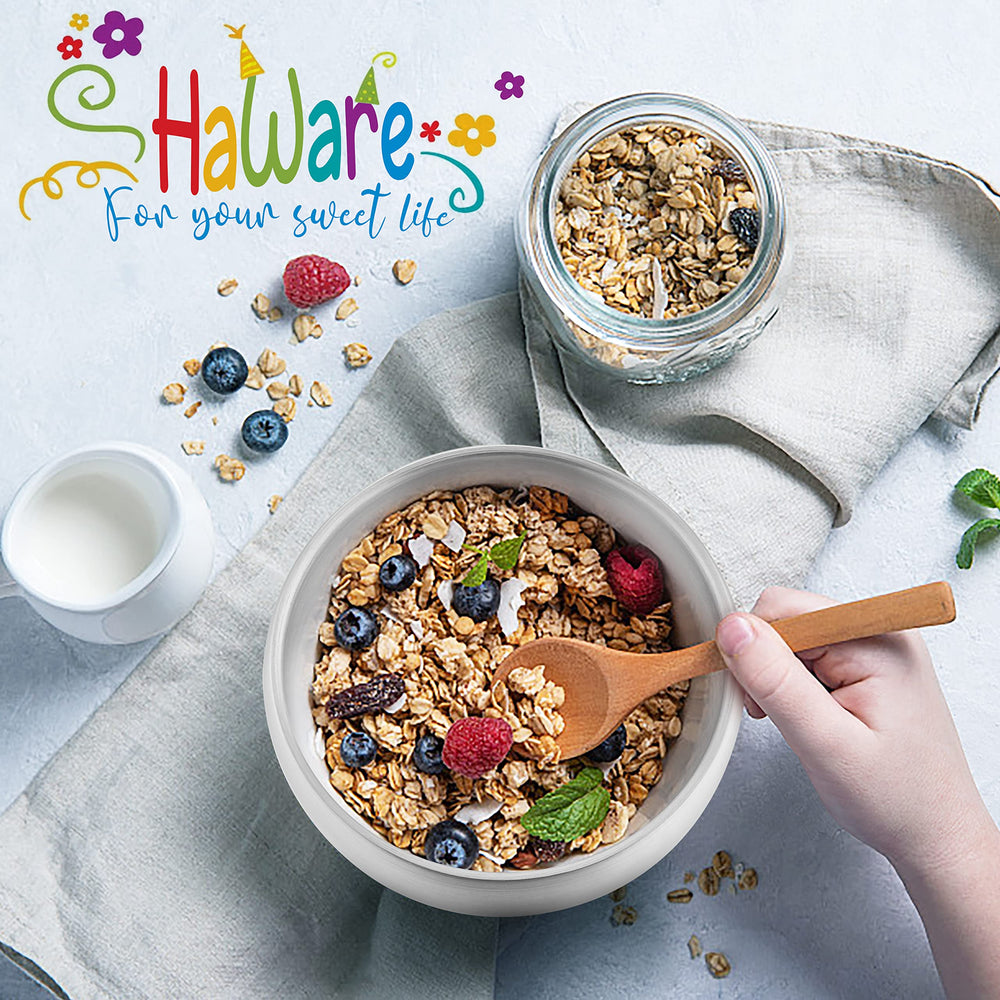 HaWare dishwasher-safe bowls simplify cleanup after meals.