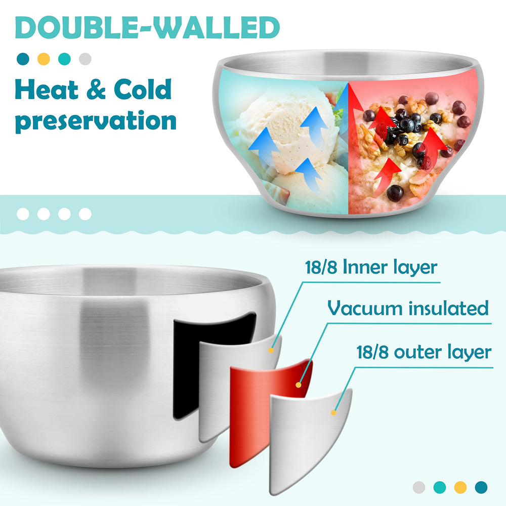 HaWare double-walled insulated bowls keep beverages warm or cool longer.