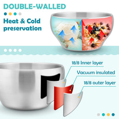 HaWare double-walled insulated bowls keep beverages warm or cool longer.