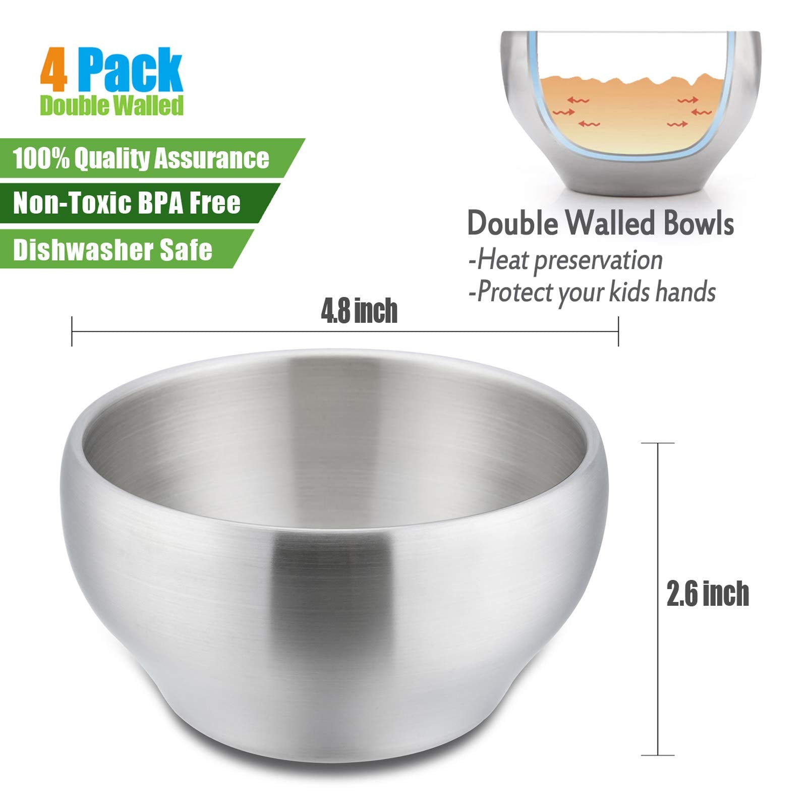 HaWare kids stainless steel bowl ideal for soup and snacks