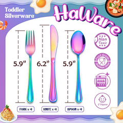 HaWare 12pc forks for kids, safely sized for small hands and self-feeding.