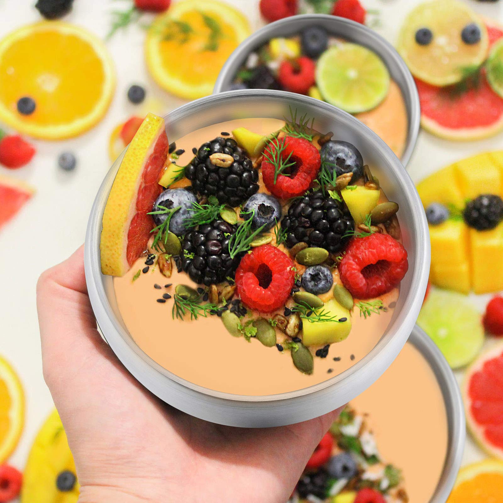 HaWare matte finish stainless bowls resist fingerprints and stains