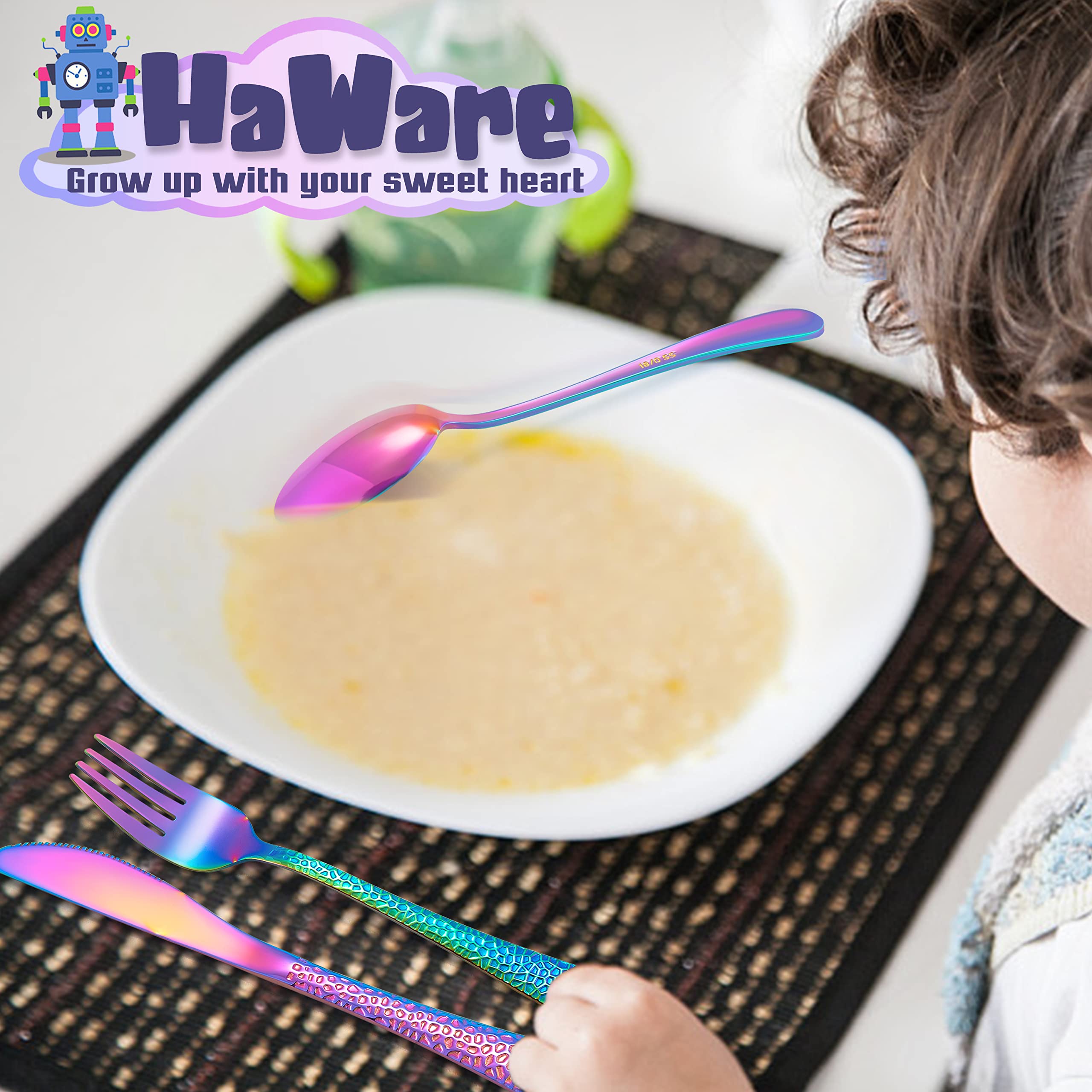 HaWare outdoor-ready flatware for kids during camping or picnics.