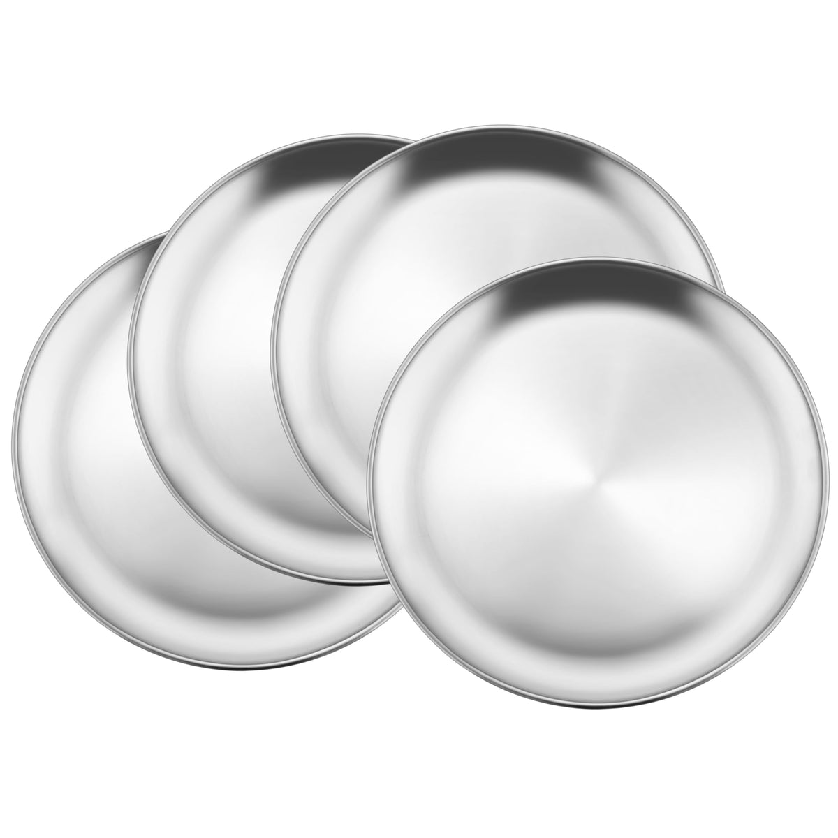 HaWare 9-inch stainless steel plates for durable daily meals.