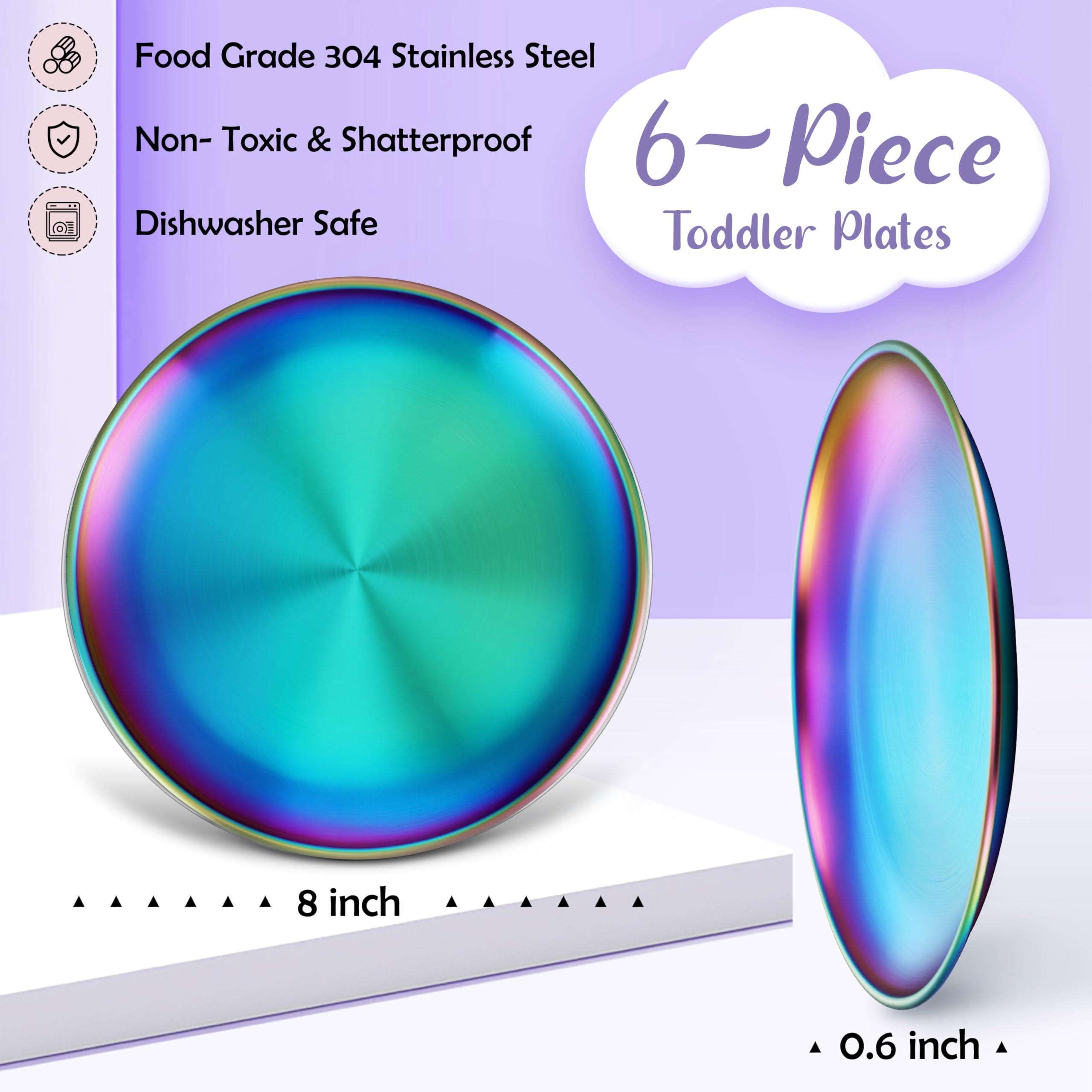 HaWare smooth-edge toddler plate highlighting safe rounded edge design.