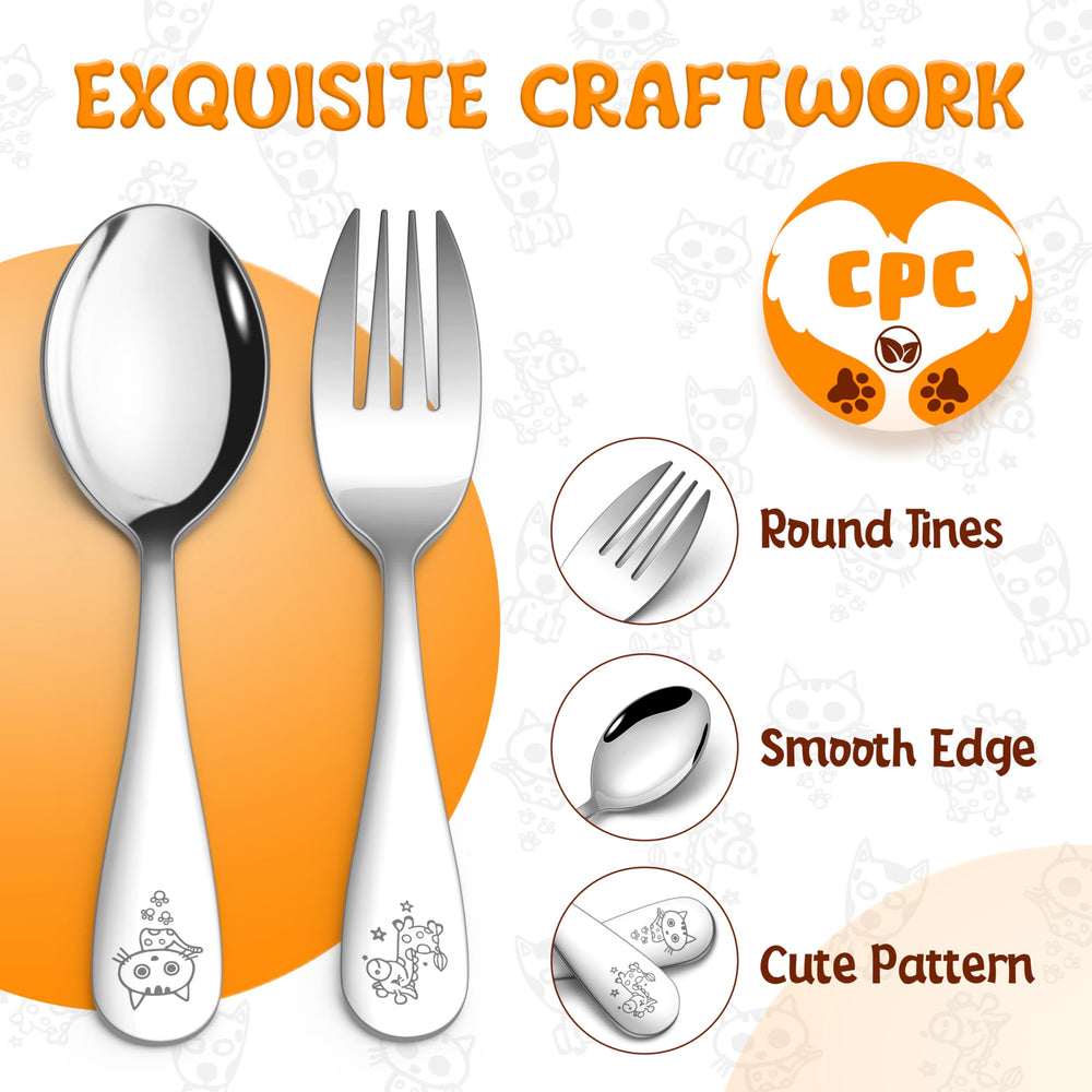 HaWare toddler-forks with smooth-edges protect delicate mouths while eating.