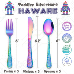 HaWare toddler spoons mini-size fit small hands during meals.