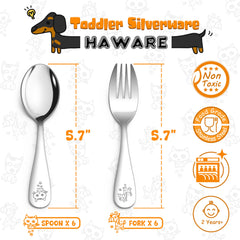 HaWare toddler-spoons feature animal-handle pattern to engage kids during meals.