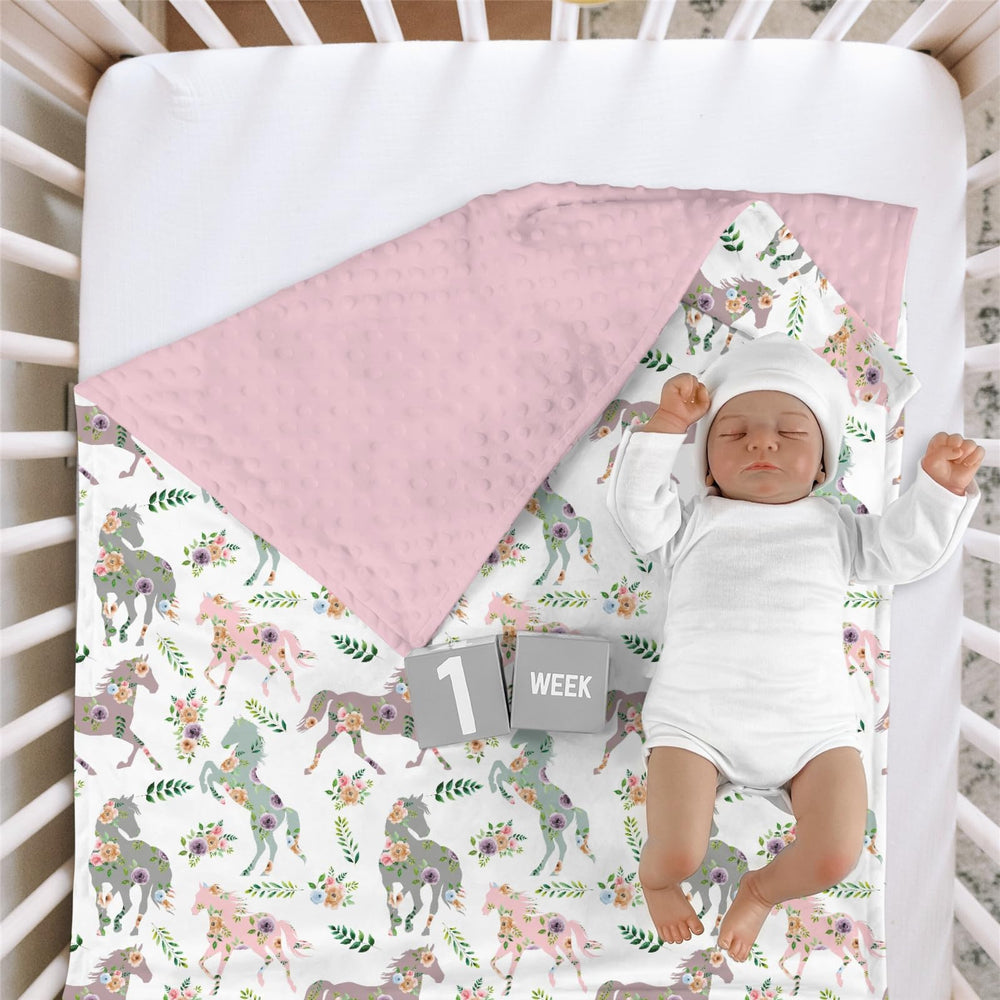 HawSkgFub mink-dotting-back blanket highlights dotted backing for tactile interest.