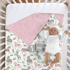 HawSkgFub mink-dotting-back blanket highlights dotted backing for tactile interest.