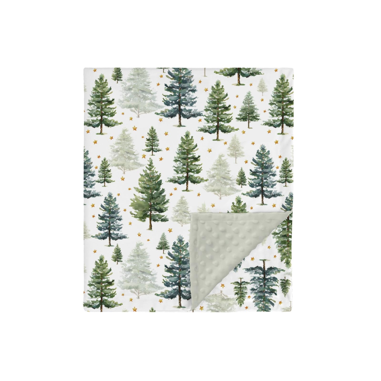 HawSkgFub Christmas forest pine blanket keeps baby cozy in crib or stroller