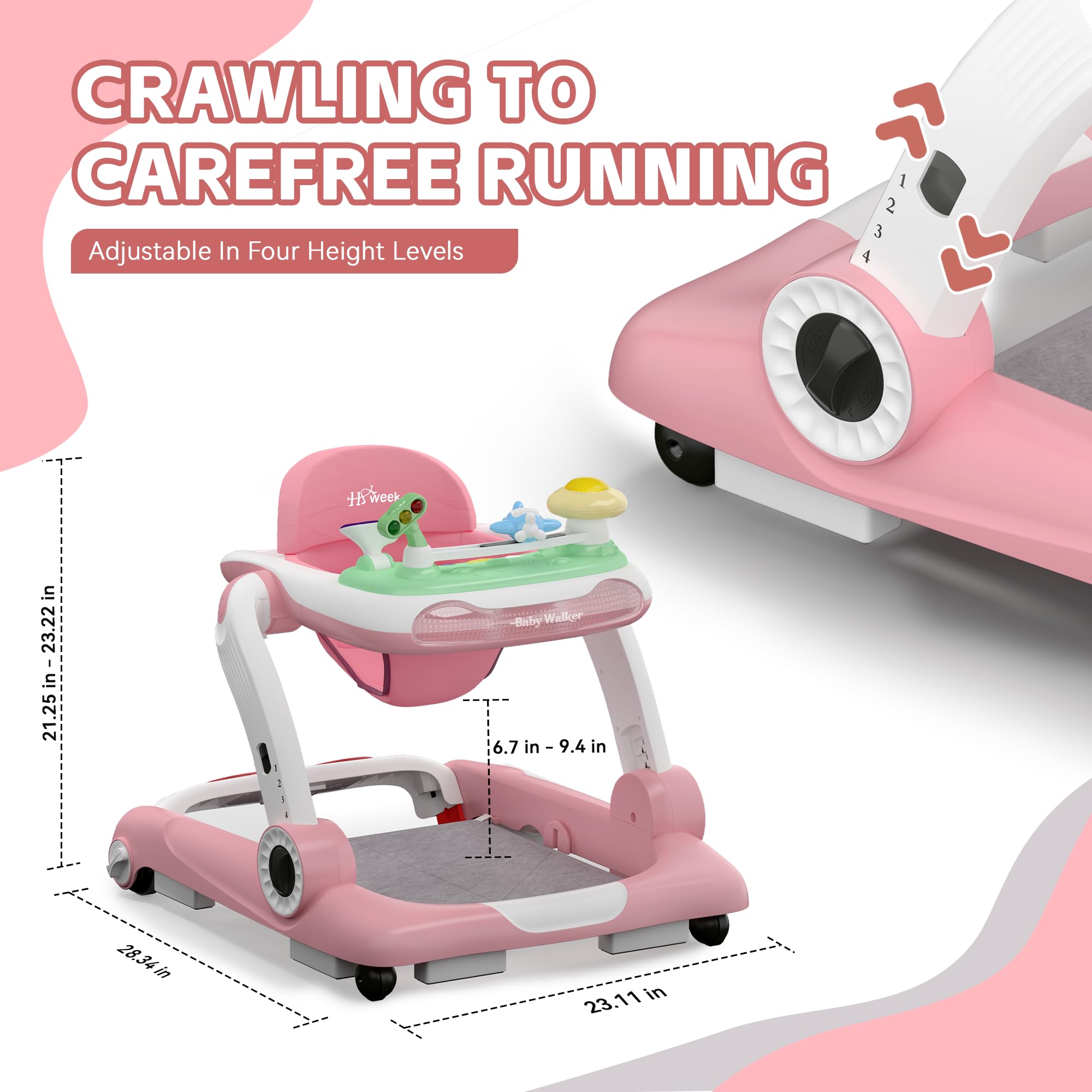 HAWEEK suitable for babies 6-18 months and grows with them.