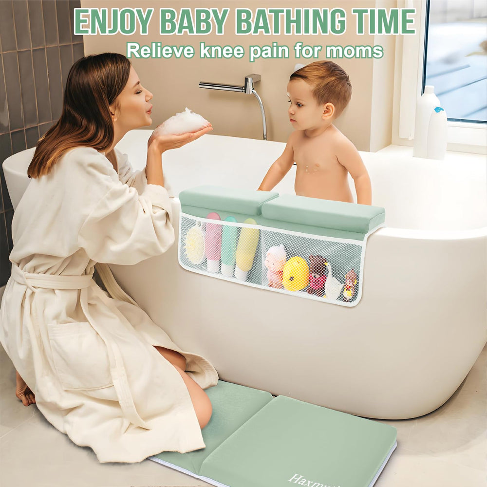 Haxmuti anti-slip knee pad base secured on wet tub surface