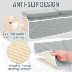 Haxmuti knee pad extra-wide base for secure placement on wet tub floors