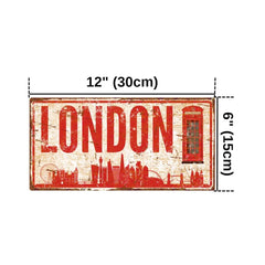 Hayg London City sign on aluminum resists sun and dust for long-lasting display.