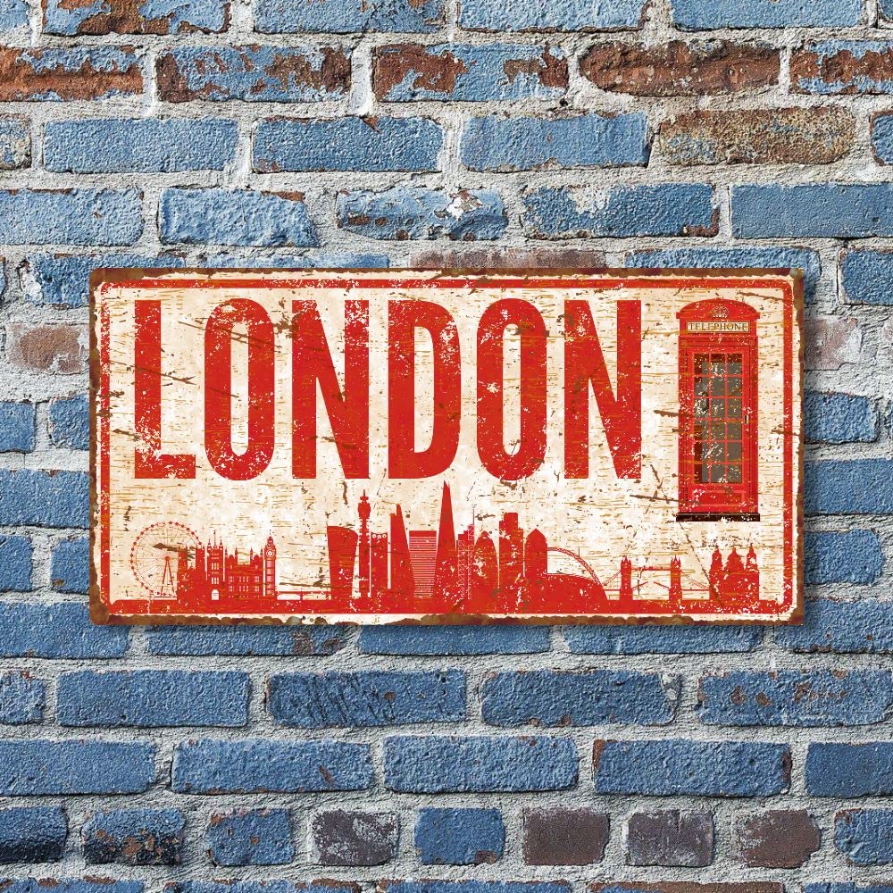 Hayg London City sign shown in teen room decor context for urban vibe.
