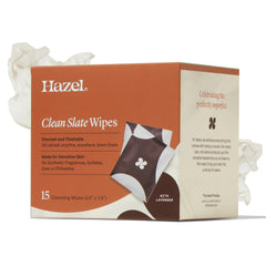 Hazel Clean Slate wipes on-the-go usage for quick freshen up.