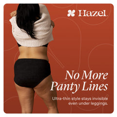 Hazel disposable underwear breathable fabric blend promotes comfort.