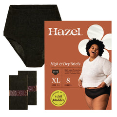 Hazel XL disposable underwear shown under leggings for discreet wear