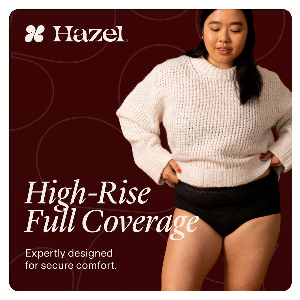 Hazel super-absorbent-core offers confident protection during daily activities.