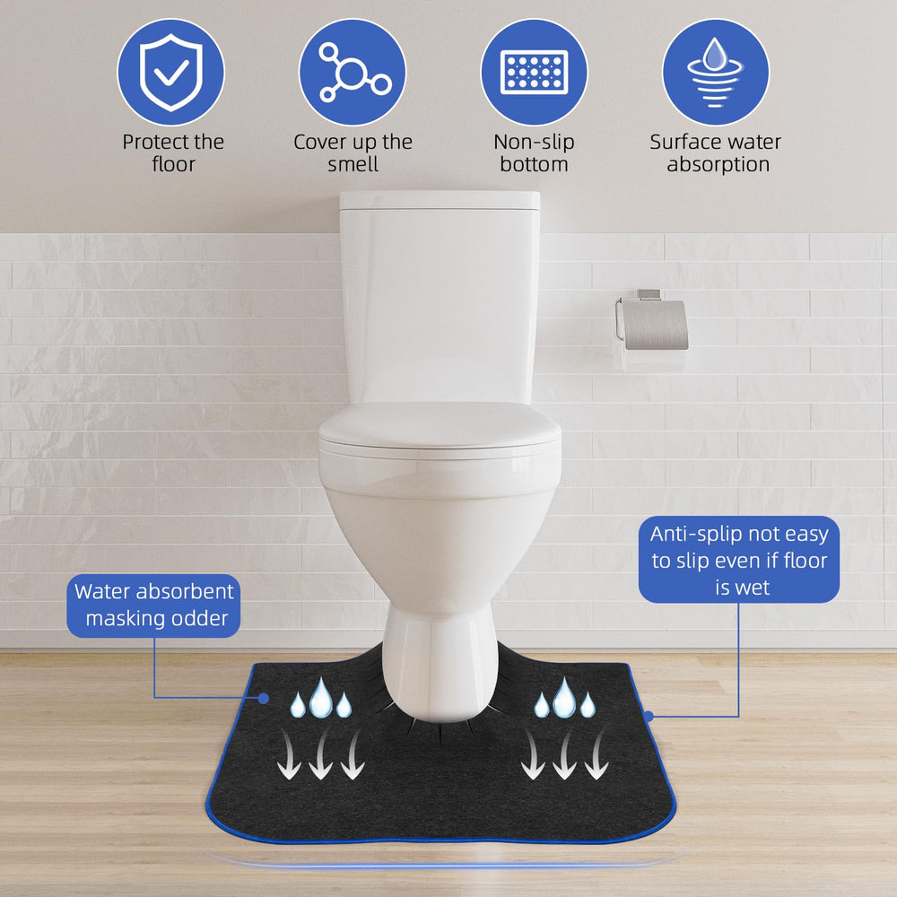 HBGOTL washable rug helps make bathroom cleanup quick and easy.