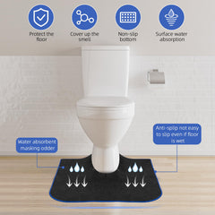 HBGOTL washable rug helps make bathroom cleanup quick and easy.