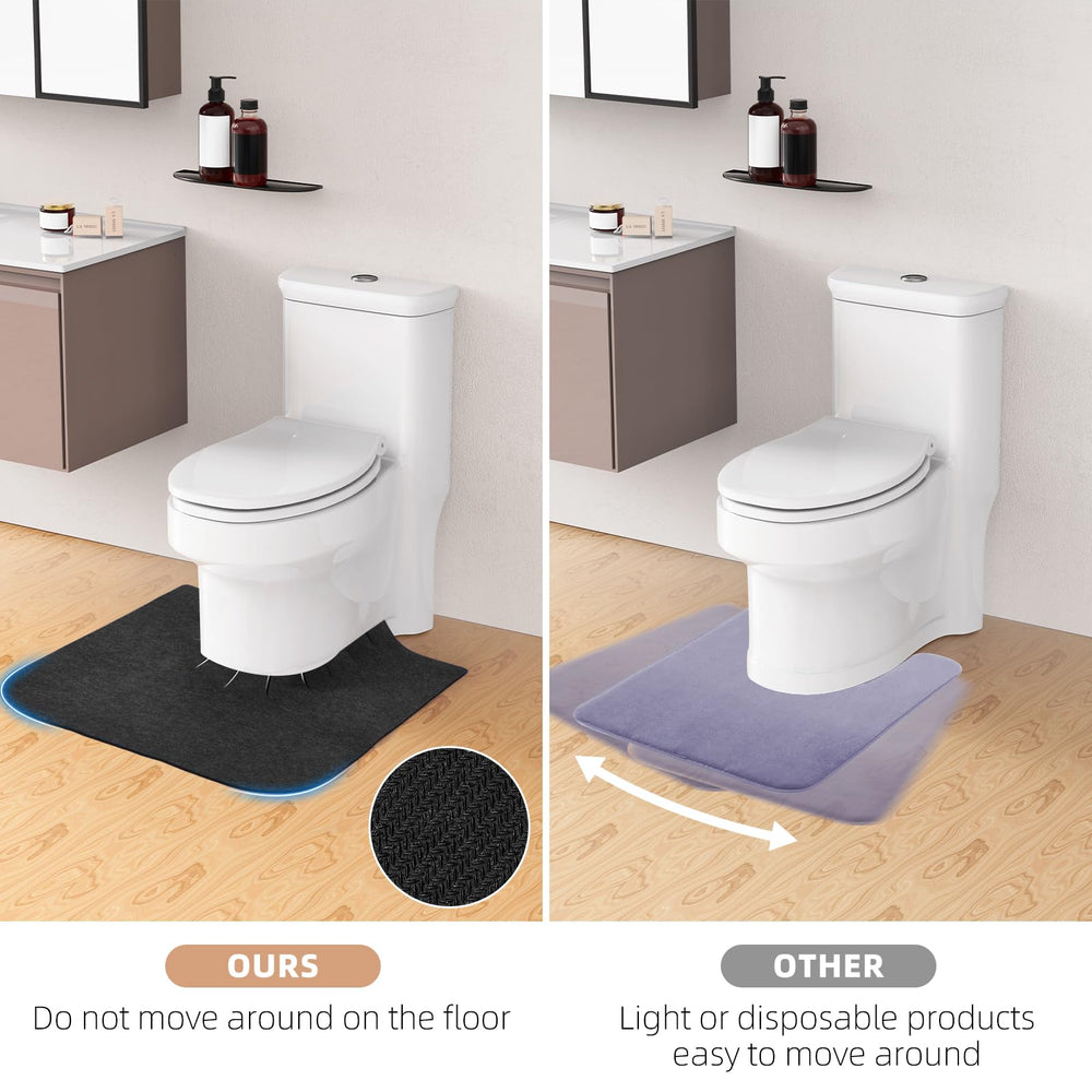 HBGOTL potty training mat soft bottom ensures non-slip grip on wet floors.