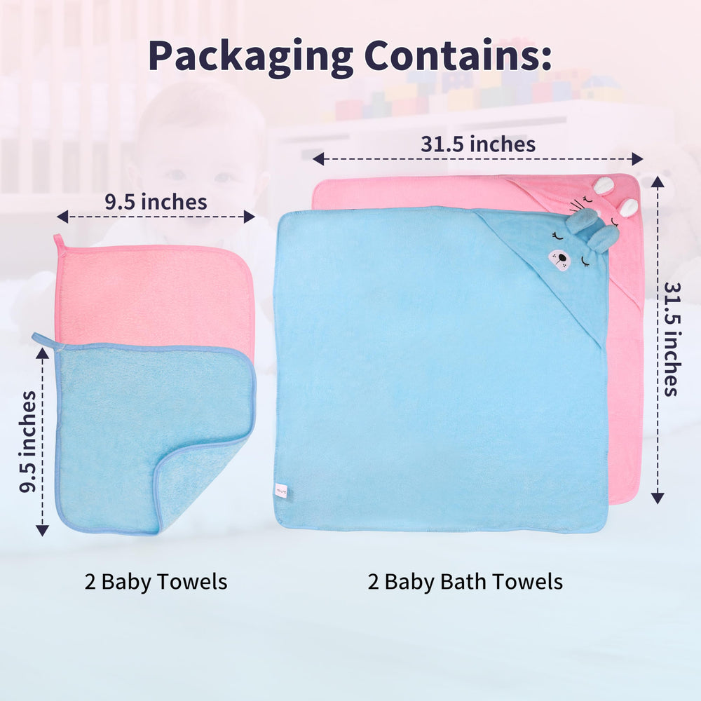 HBHLFZ baby face towel 9.5x9.5 for quick, soft facial clean